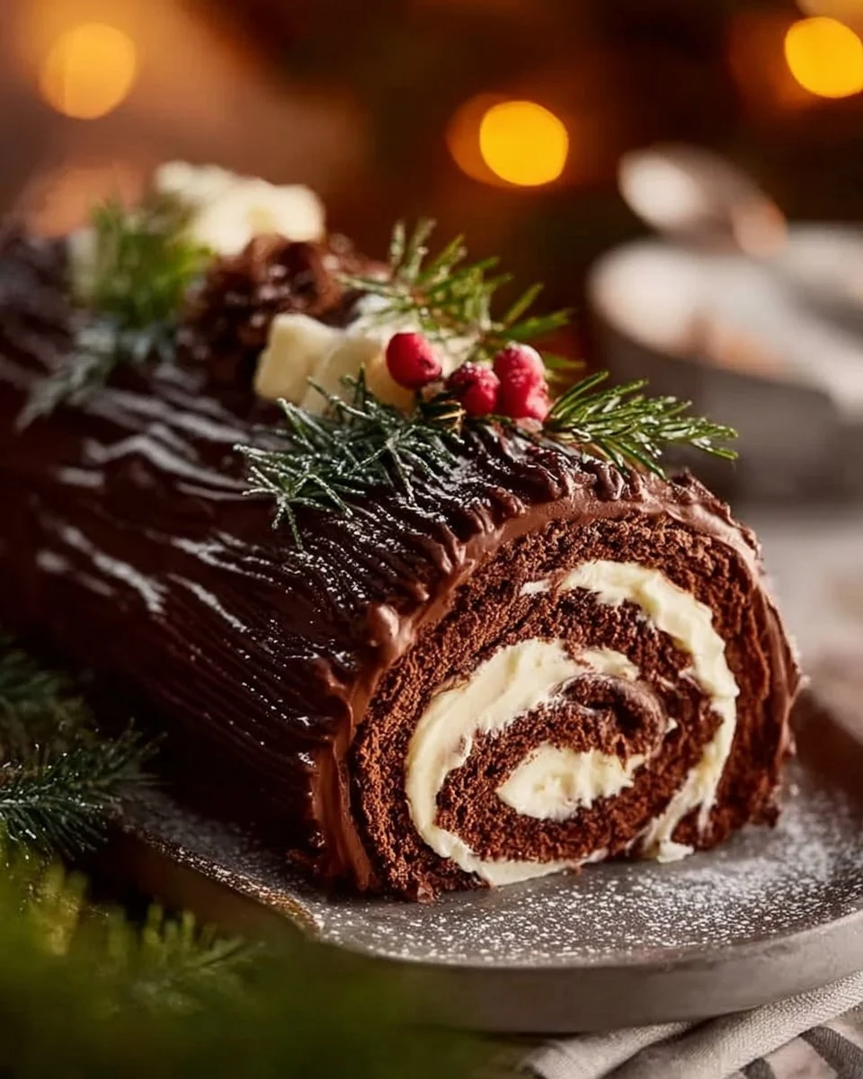 Easy Cake Mix Yule Log