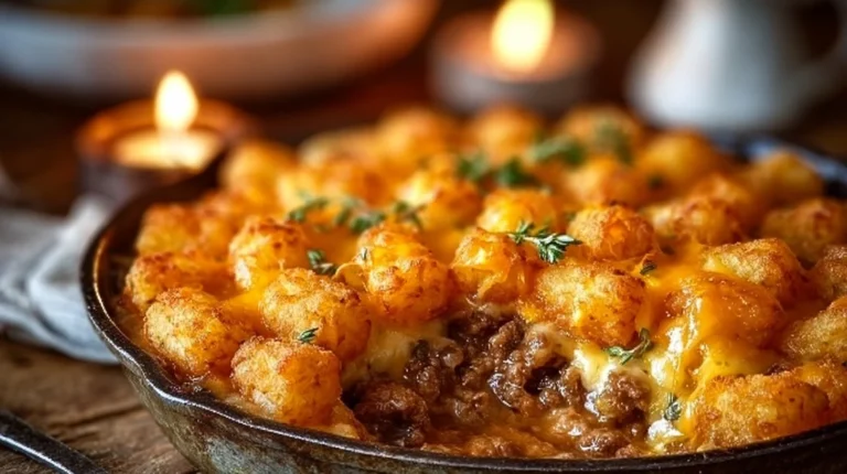Tater Tot Casserole with Ground Beef