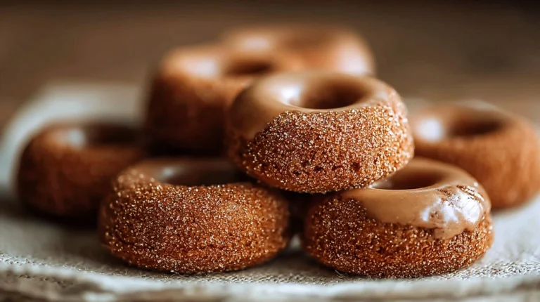 Baked Gingerbread Mini Donuts