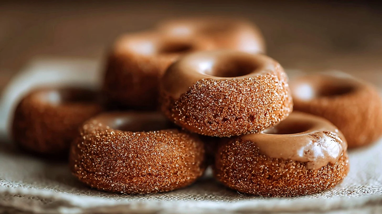 Baked Gingerbread Mini Donuts