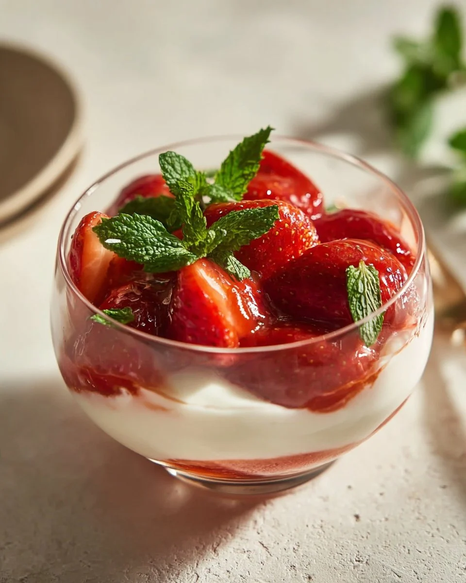 Balsamic Strawberries With Greek Yogurt