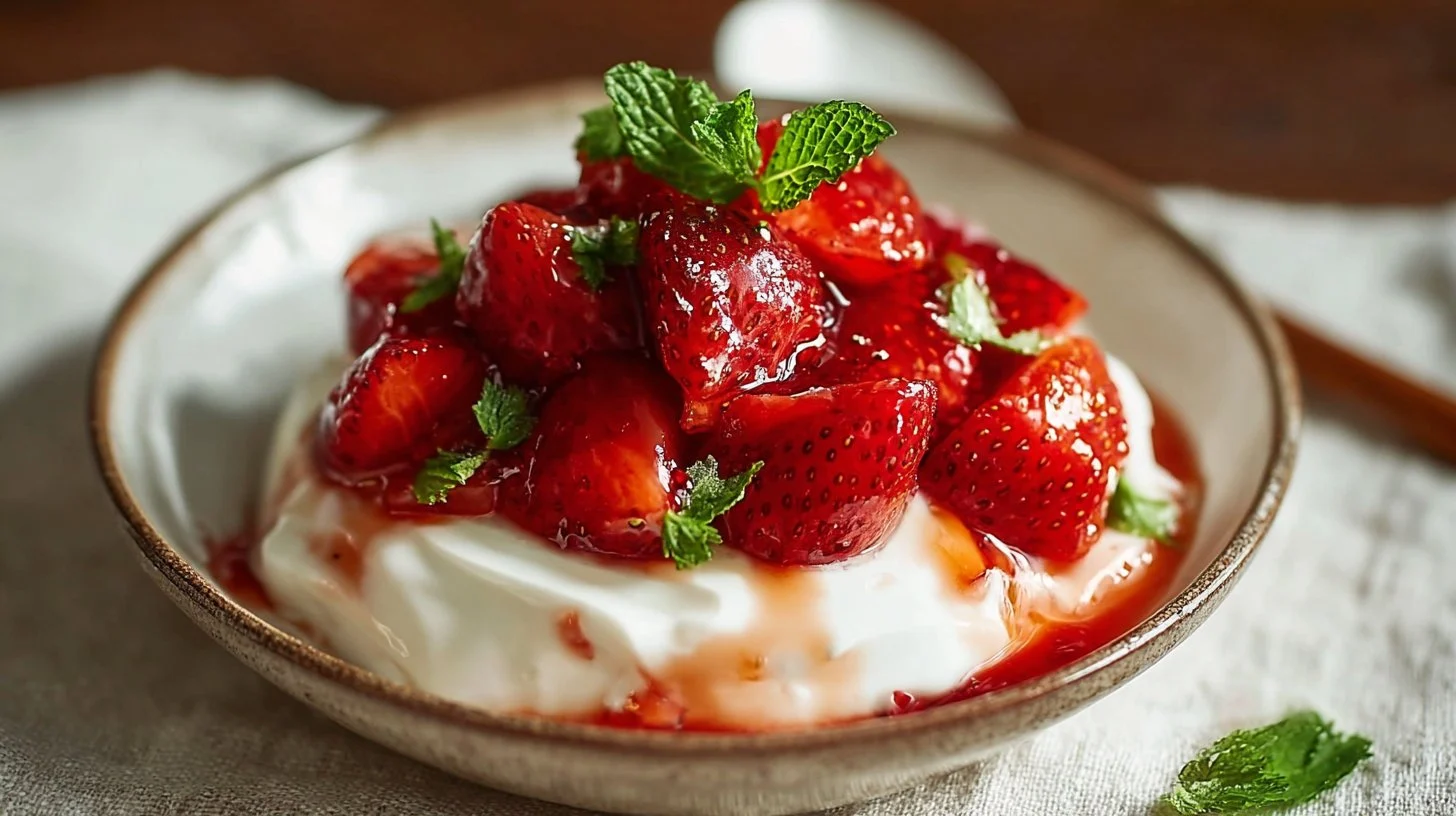 Balsamic Strawberries With Greek Yogurt