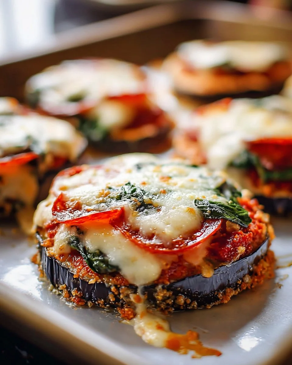 Cheesy Baked Eggplant Pizza