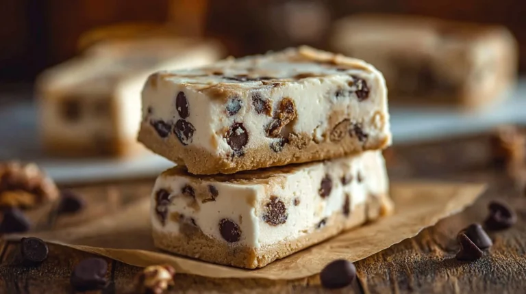 Chocolate Chip Cookie Ice Cream Bars