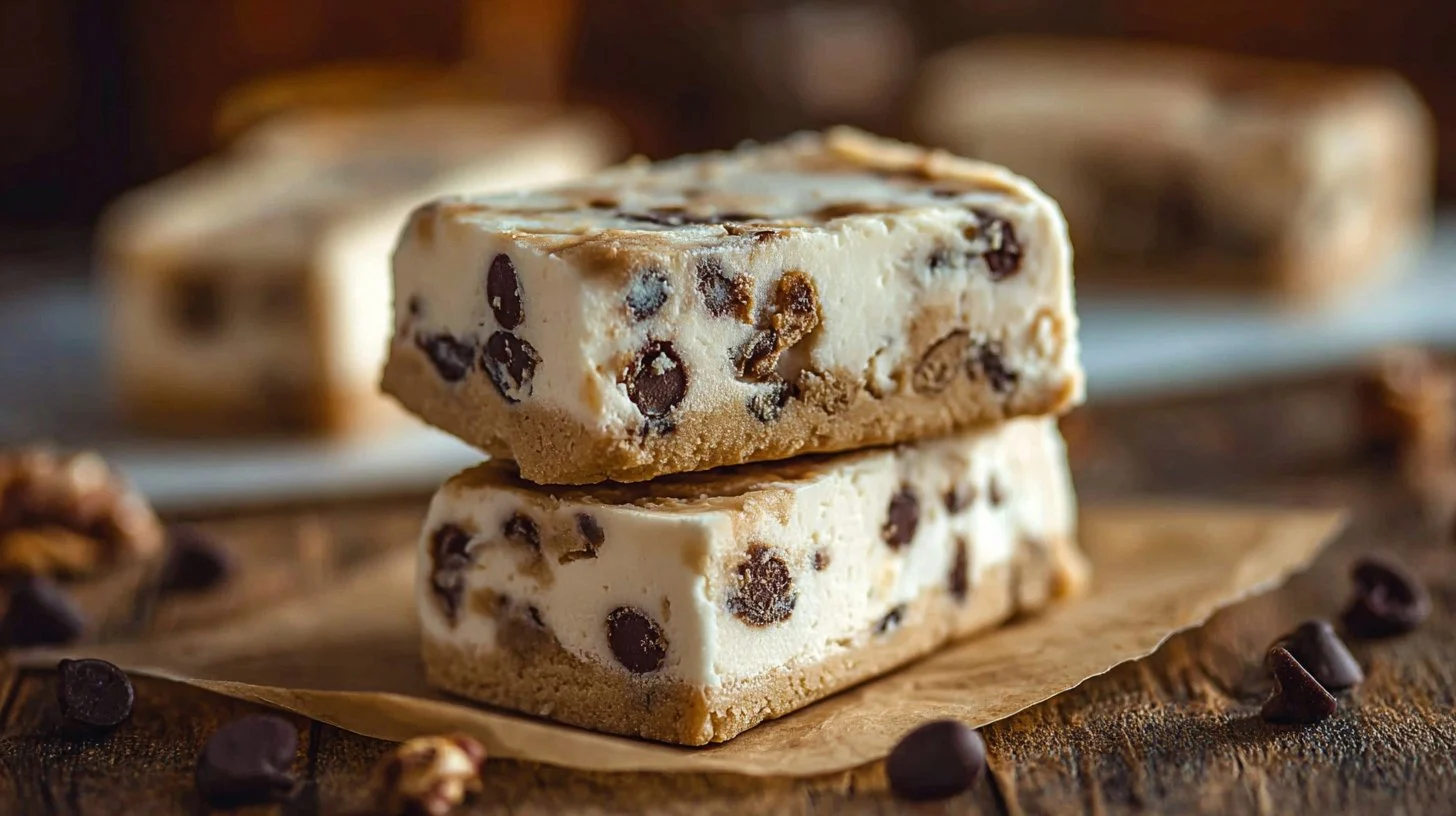 Chocolate Chip Cookie Ice Cream Bars