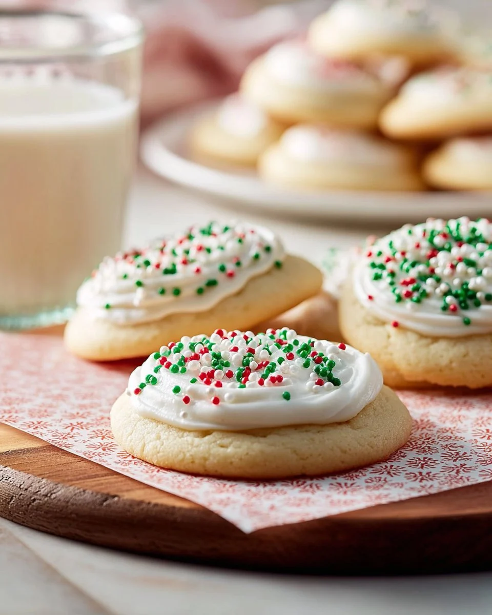 Fluffy Sugar Cookies & Vanilla Frosting