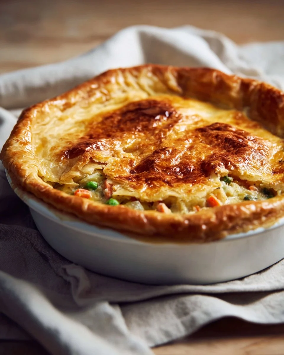 Garlic Chicken And Vegetable Pot Pie