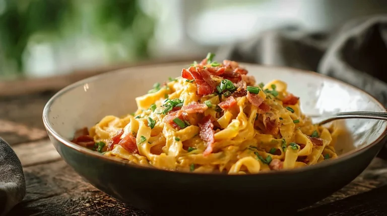 Healthy Bacon & Pumpkin Pasta