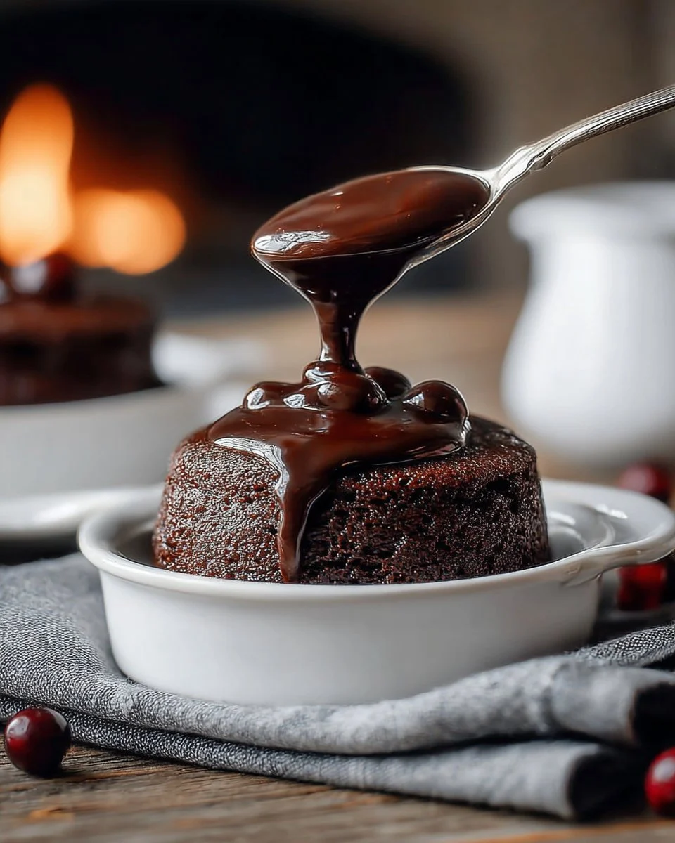 Lazy Chocolate Cherry Fudge Cake