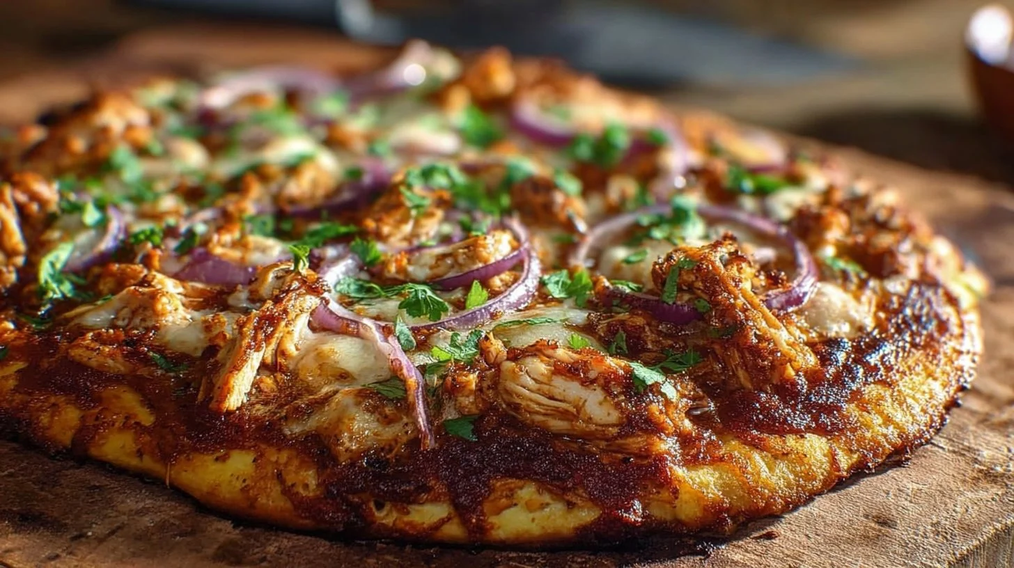 Light BBQ Chicken Pizza