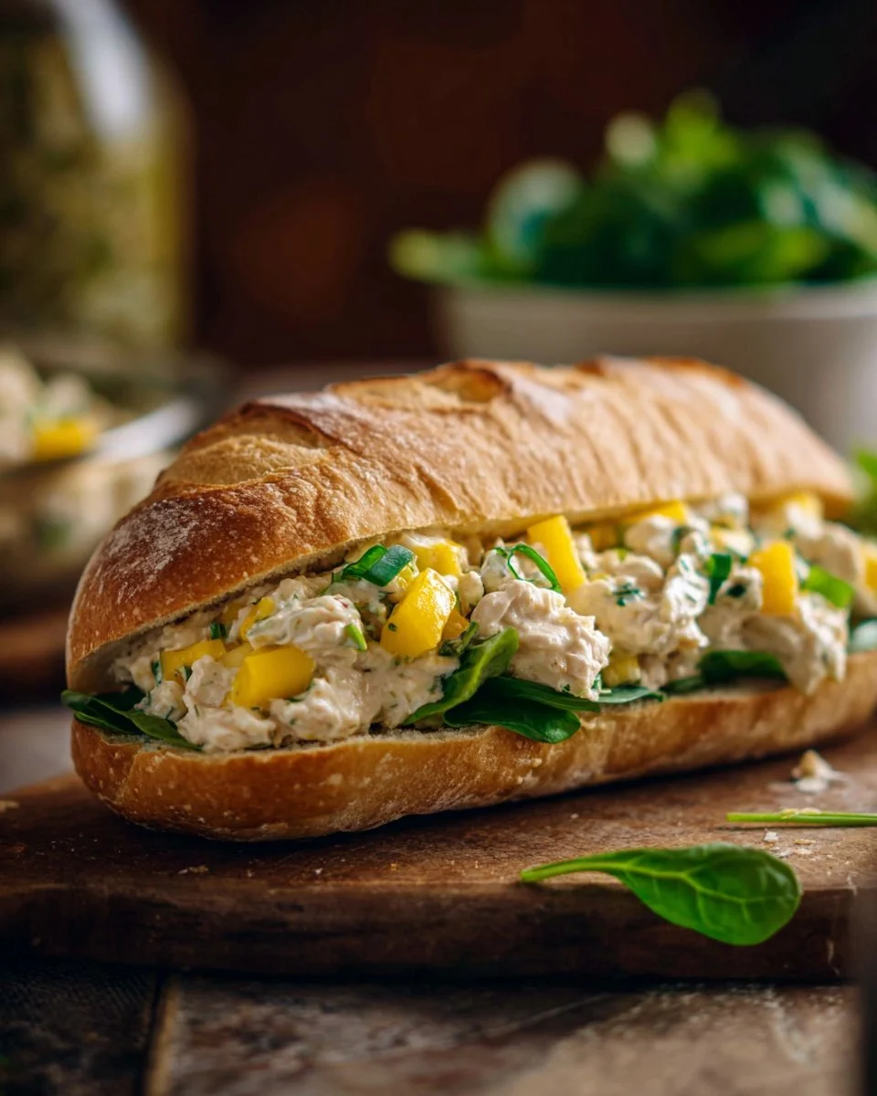 Mango Chicken Salad Sandwich