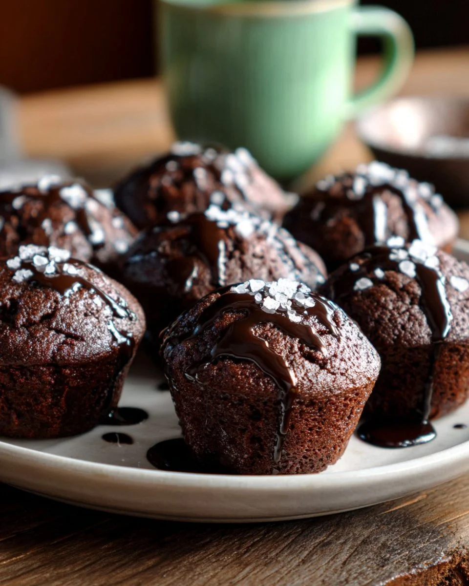 Salted Double Chocolate Muffins