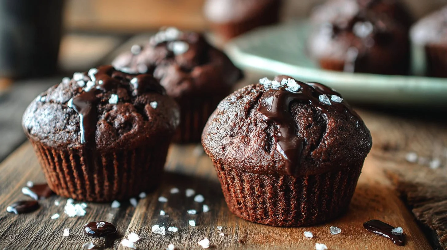 Salted Double Chocolate Muffins