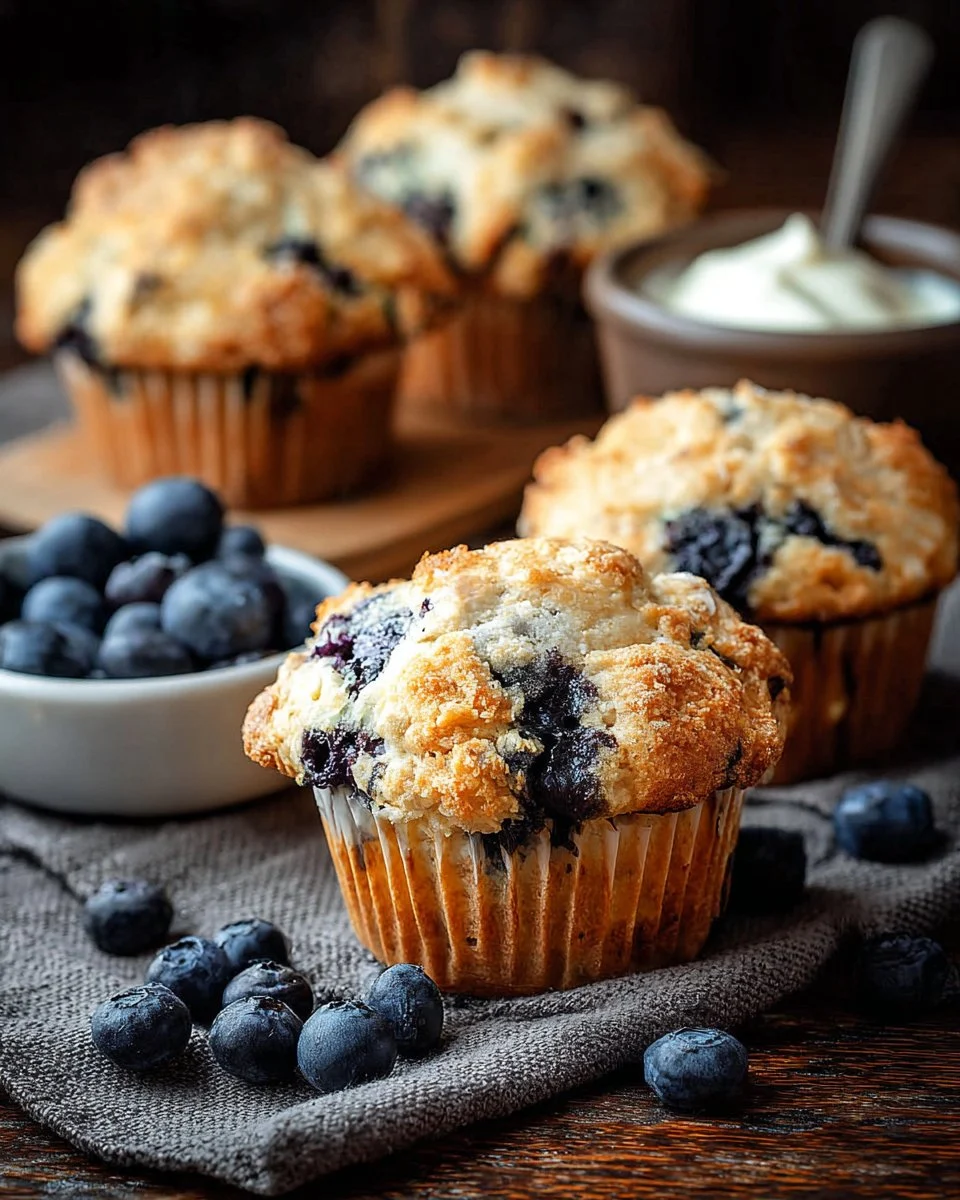 White Chocolate Blueberry Muffins