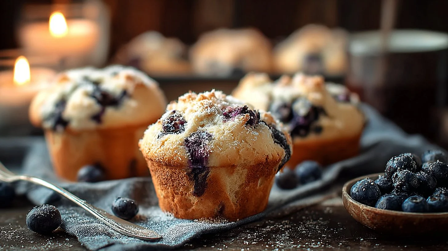 White Chocolate Blueberry Muffins